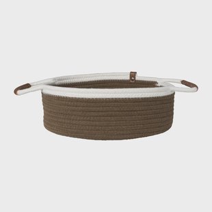 Mand colors laag - bruin/wit - ø30x10 cm Mand colors laag - bruin/wit - ø30x10 cm