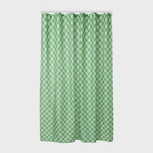Douchegordijn geblokt - groen - 180x200 cm Douchegordijn geblokt - groen - 180x200 cm