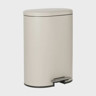 Pedaalemmer ovaal - beige - 50 liter