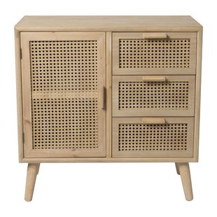 Webbing Java kast met 1 deur en 3 laden - 75x74.5x35 cm Webbing Java kast met 1 deur en 3 laden - 75x74.5x35 cm