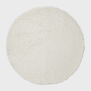 Vloerkleed fluffy rond - wit - ø120 cm