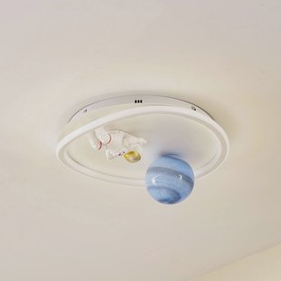 Lindby LED plafondlamp Kosmo, 40 cm, wit, metaal, aarde