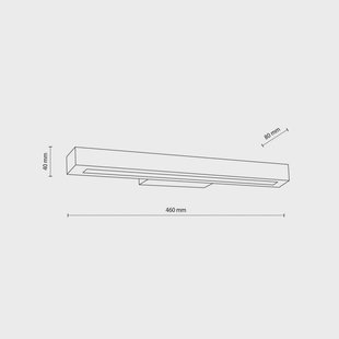 TK Lighting LED-wandlamp van hout Teo, grenen, 46 cm, 3000 K