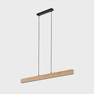 TK Lighting LED hanglamp Teo, grenen, lengte 96 cm, hout, balk