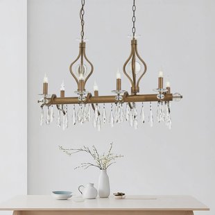 Avonni Kroonluchter Elizabeth 105x55 cm metaal/glas 8flg. antiek goud