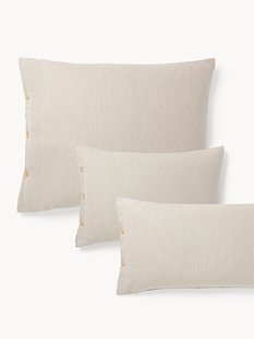 Flanellen kussenhoes Javon met fijne strepen