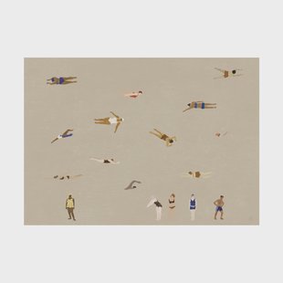 Fine Little Day Swimmers poster Beige, 50x70 cm