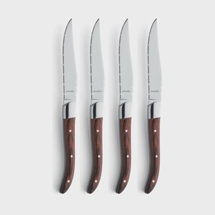 Amefa Royal Steak grillmes 4-pack Brown in houten doos