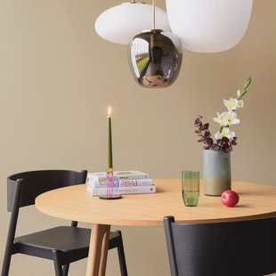 Hübsch Shimmer vaas, set van 2, glas, blauw/bruin