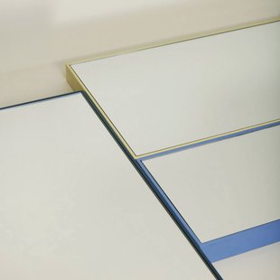 Hübsch Shine Medium spiegel, geel, 32 x 55 cm