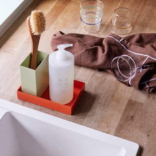 Hübsch Sortit organiser, set van 4, groen/oranje/zandkleurig