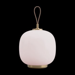 Louis Poulsen VL45 Radiohus draagbare lamp Ø17,5 cm Brass-pale rose glass