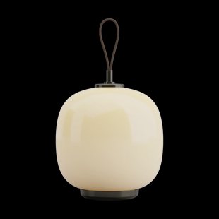 Louis Poulsen VL45 Radiohus draagbare lamp Ø17,5 cm Brass-pale yellow glass