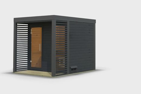 Karibu | Ares 2 Buitensauna | Antraciet-Antraciet