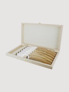 Gesatineerde handgemaakte tafelmessen Le Thiers Elegance, 6-delig