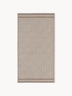 Outdoor dubbelzijdig vloerkleed Reddy met ruitjesmotief