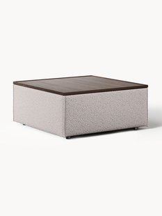 Voetenbank Lennon van boucl&eacute; met opbergruimte