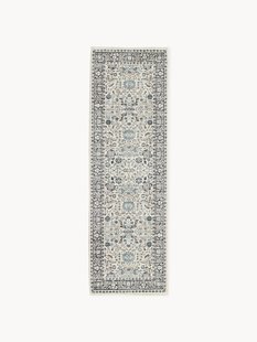 Handgeweven outdoor loper Tiara met vintage patroon