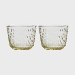Marimekko Syksy drinkglas 2 dl 2-pack Pale yellow