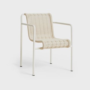 HAY Palissade Cord Dining armstoel Cream white