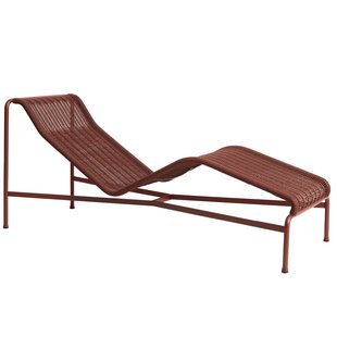 Hay Palissade Cord Chaise Longue Ligbed Iron Red