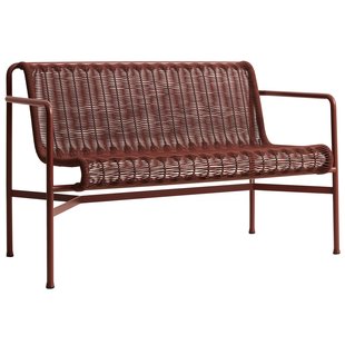 Hay Palissade Cord Dining Tuinbank Met Armleuning Iron Red