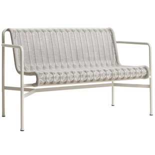 Hay Palissade Cord Dining Tuinbank Met Armleuning Sky Grey