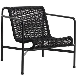 Hay Palissade Cord Lounge Fauteuil Low Anthracite
