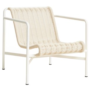 Hay Palissade Cord Lounge Fauteuil Low Cream White