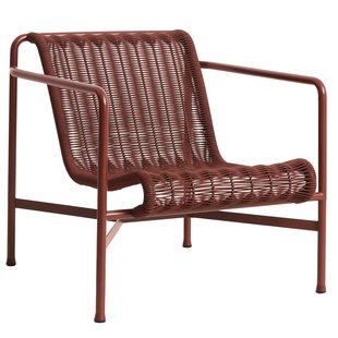 Hay Palissade Cord Lounge Fauteuil Low Iron Red