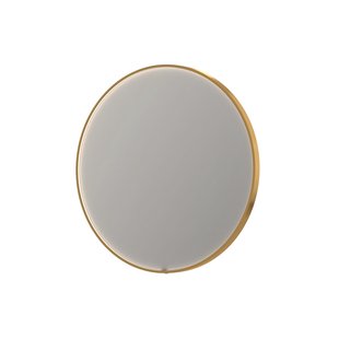 Spiegel INK SP24 80x4x80 cm incl. direct LED-Verlichting Rondom en Spiegelverwarming Mat Goud