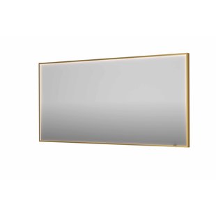 Spiegel INK SP19 160x4x80 cm incl. direct LED-Verlichting Rondom en Spiegelverwarming Mat Goud