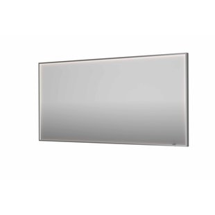 Spiegel INK SP19 160x4x80 cm incl. direct LED-Verlichting Rondom en Spiegelverwarming Geborsteld RVS