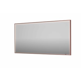 Spiegel INK SP19 160x4x80 cm incl. direct LED-Verlichting Rondom en Spiegelverwarming Geborsteld Koper
