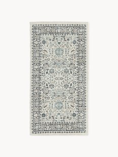 Handgeweven outdoor vloerkleed Tiara met vintage patroon