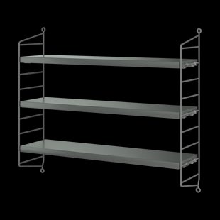 String String Pocket wandplank Donkergrijs