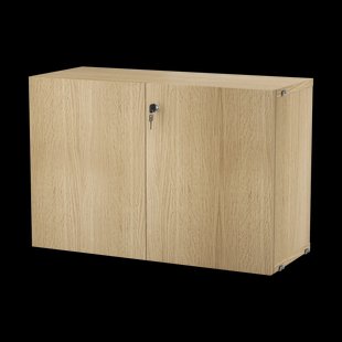 String String kast met slot Eikenhout