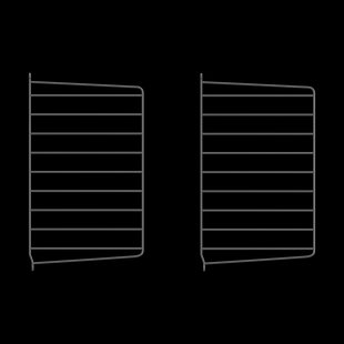 String String wandpaneel Donkergrijs, 50x30 cm, 2-pack