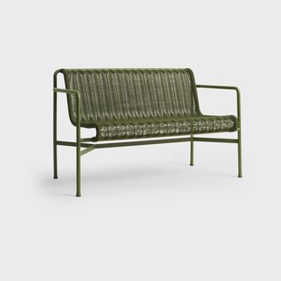 HAY Palissade Cord Dining bank met armleuningen Olive