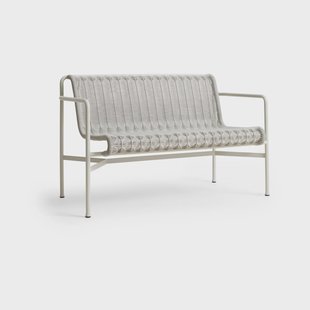 HAY Palissade Cord Dining bank met armleuningen Sky grey