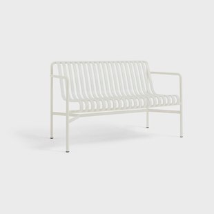 HAY Palissade Dining bank met armleuningen Cream white