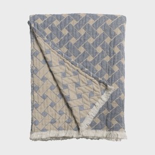 Almedahls Korg plaid 170x120 cm Blauw-beige