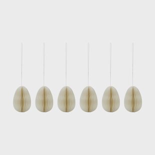 House Doctor Honeycomb paasei 6-pack Off-white