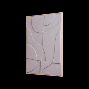 Femme reliëf wanddecoratie grijs - versie 1 - 70 x 50 cm