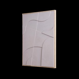 Femme reliëf wanddecoratie grijs - versie 2 - 70 x 50 cm
