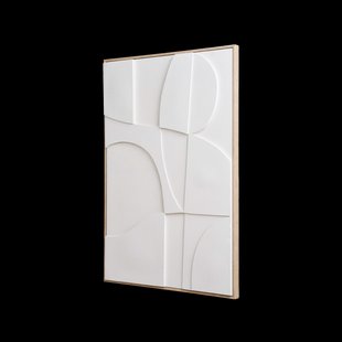 Eefke reliëf wanddecoratie wit - versie 2- 90 x 60 cm
