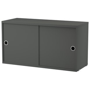 String Furniture Kast Met Schuifdeur 78 X 30 X 42 Cm Donkergrijs