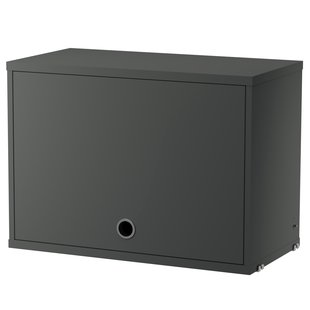 String Furniture Cabinet With Flip Door 58x30x42 Donkergrijs