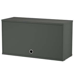 String Furniture Cabinet With Flip Door 78x30x42 Dark Grey
