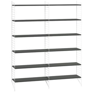 String Furniture Wandkast Dubbel Wit Frame Donkergrijs